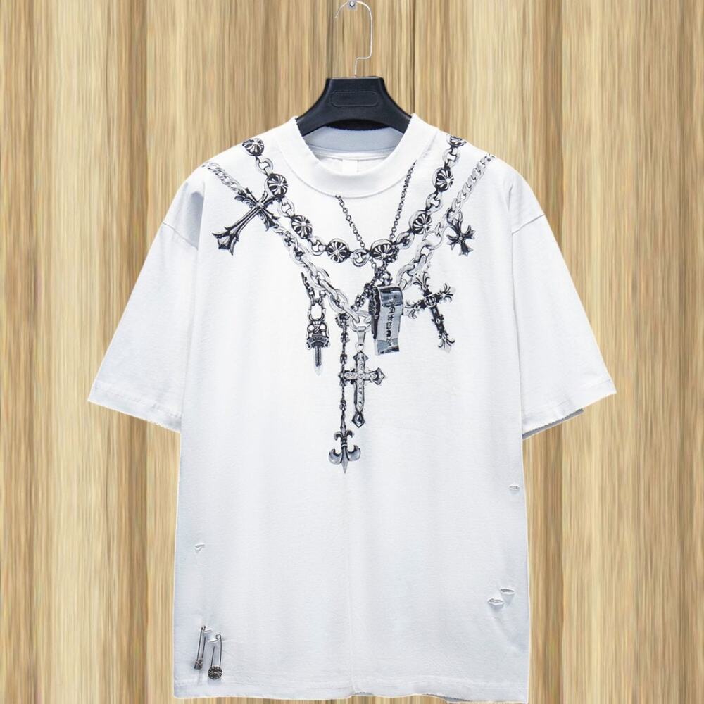 Chrome Hearts Crew Neck Short Sleeve T-Shirt